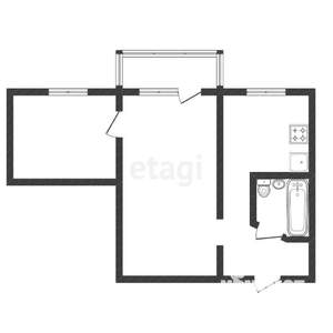 2-к квартира, вторичка, 37м2, 5/5 этаж