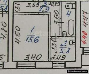 1-к квартира, вторичка, 35м2, 4/5 этаж