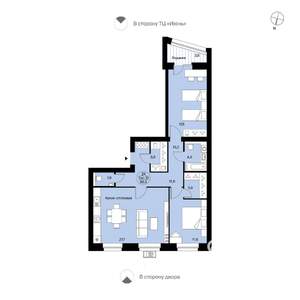 3-к квартира, вторичка, 87м2, 9/14 этаж