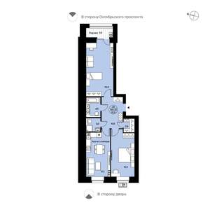 2-к квартира, вторичка, 82м2, 4/14 этаж