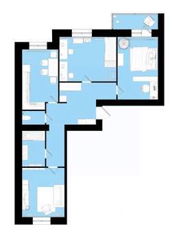 3-к квартира, сданный дом, 85м2, 8/11 этаж