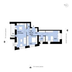 3-к квартира, вторичка, 91м2, 12/14 этаж
