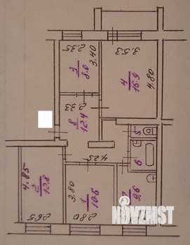 4-к квартира, вторичка, 74м2, 4/5 этаж