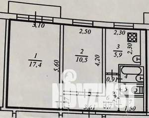2-к квартира, вторичка, 44м2, 5/5 этаж