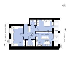 2-к квартира, вторичка, 91м2, 8/14 этаж