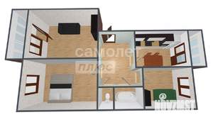 3-к квартира, вторичка, 63м2, 5/6 этаж
