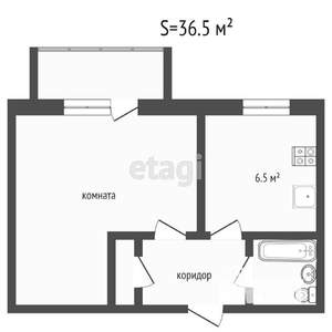 1-к квартира, вторичка, 32м2, 3/5 этаж