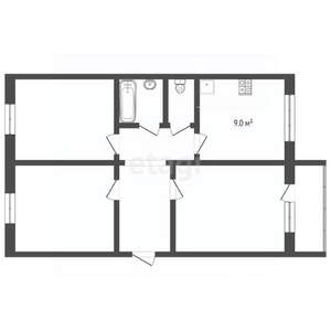 3-к квартира, вторичка, 68м2, 7/9 этаж