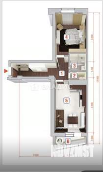2-к квартира, вторичка, 47м2, 13/16 этаж
