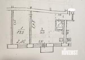 2-к квартира, вторичка, 46м2, 3/5 этаж