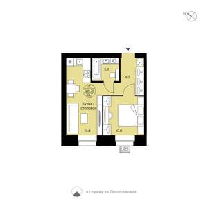 1-к квартира, вторичка, 36м2, 10/12 этаж