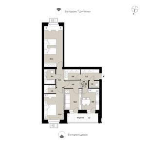 3-к квартира, вторичка, 91м2, 8/14 этаж