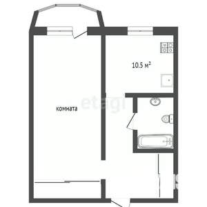 1-к квартира, вторичка, 39м2, 9/9 этаж