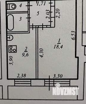 1-к квартира, вторичка, 39м2, 6/12 этаж