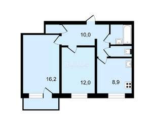 2-к квартира, вторичка, 52м2, 8/9 этаж