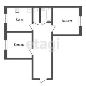 2-к квартира, вторичка, 50м2, 5/5 этаж