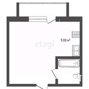 Студия квартира, вторичка, 22м2, 2/14 этаж