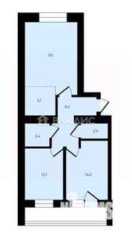 2-к квартира, вторичка, 66м2, 2/14 этаж