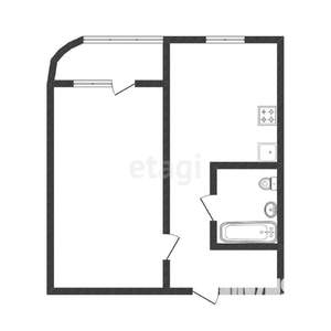 1-к квартира, вторичка, 39м2, 9/9 этаж